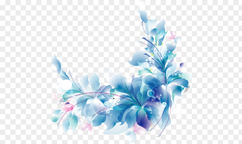 Deco Flower Blue Clip Art PNG