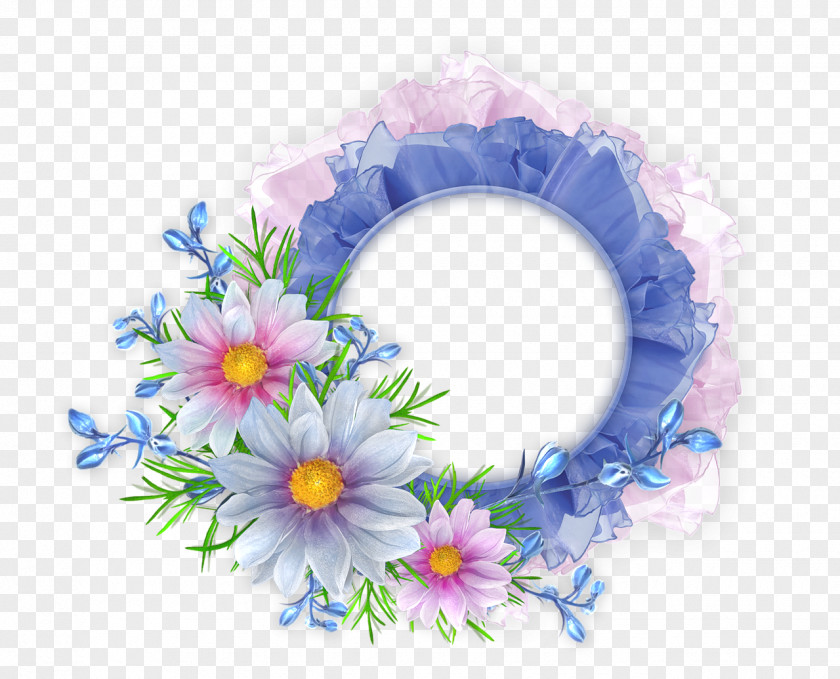 Floral Round Frame Image Picture Clip Art PNG