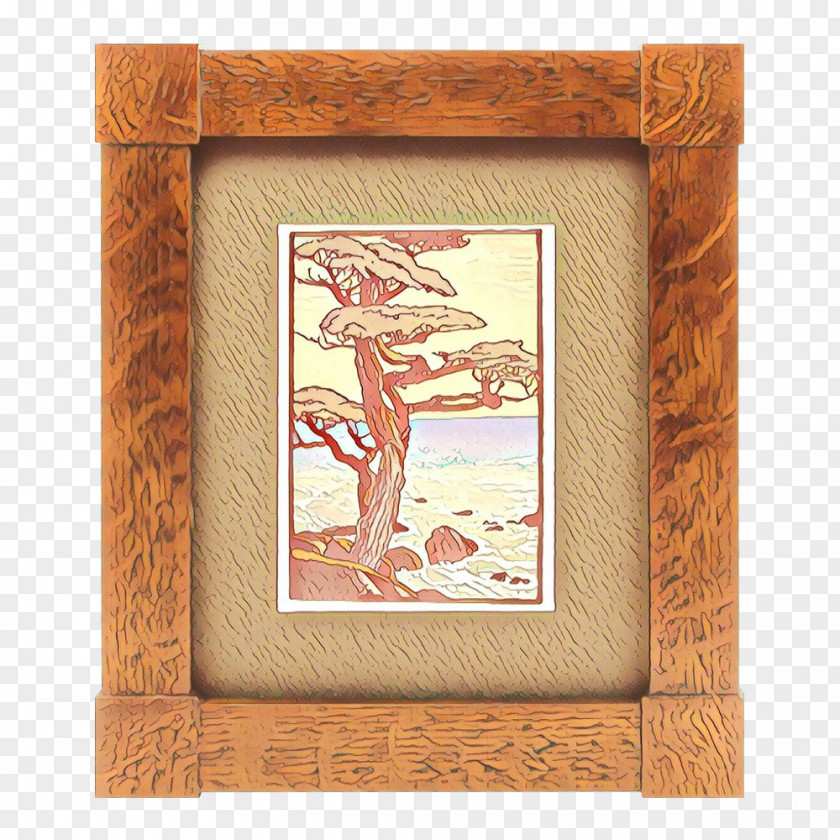 Hummingbird Painting Wood Frame PNG