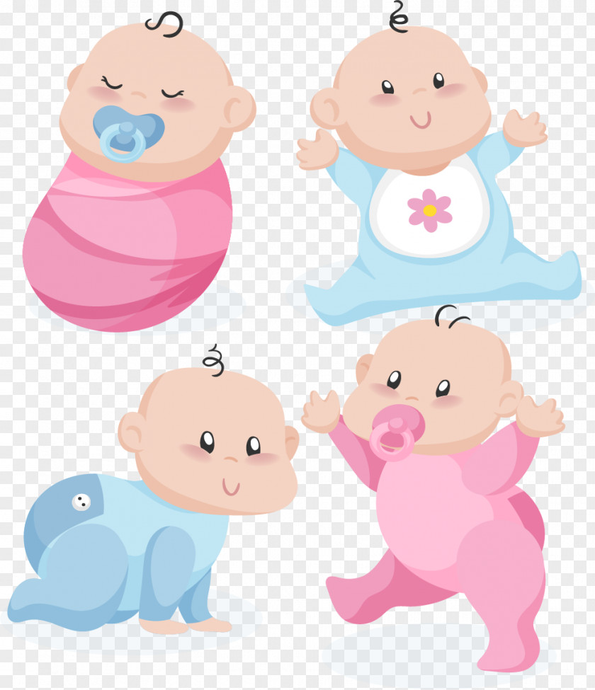 Lively Little Baby Creativity Clip Art PNG