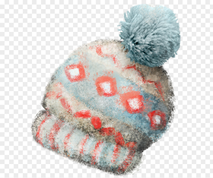 Hand-painted Children's Winter Hat Knit Cap PNG
