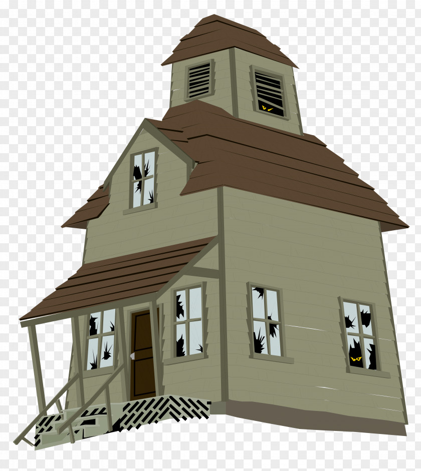 Haunted House Vector Clipart Ghost PNG