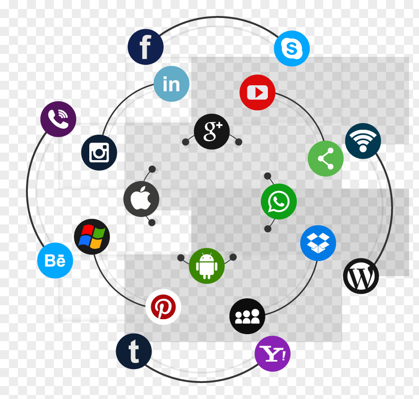 Vector Social Network Media Marketing Digital Optimization PNG