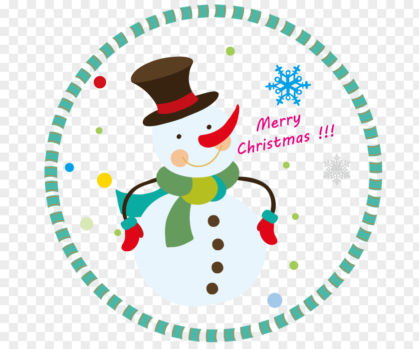 Vector Winter Snowman Holiday Christmas Gift Happiness Clip Art PNG