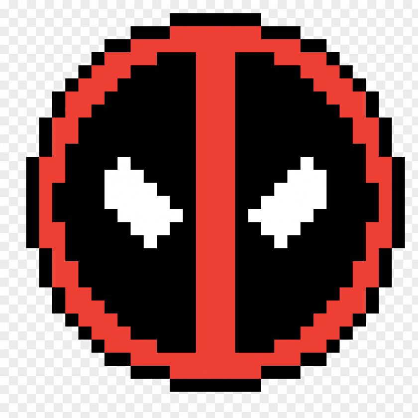 Deadpool Logo Pixel Art PNG