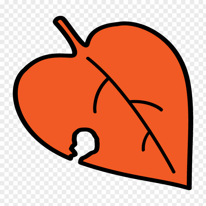 Orange Cartoon Leaf PNG