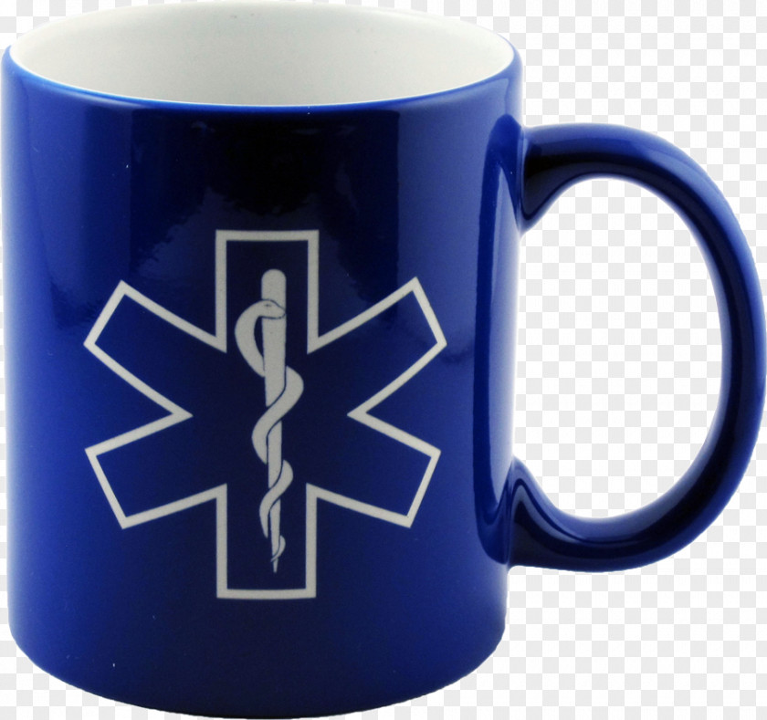 Mug Star Of Life Emergency Medical Technician Services Paramedic Decal PNG
