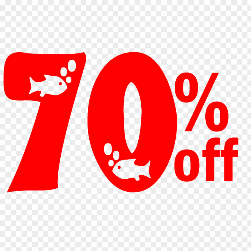 New Year Sale 70% Off Discount Tag. PNG