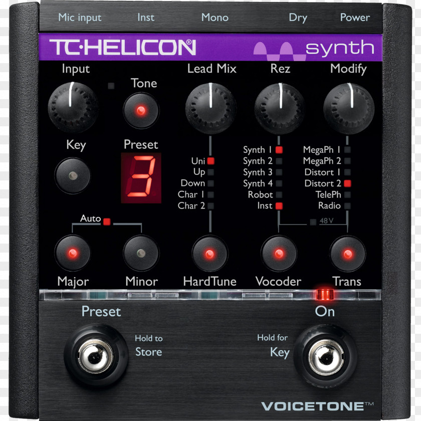 Musical Instruments Effects Processors & Pedals TC-Helicon VoiceTone C1 TC Electronic Helicon H1 PNG