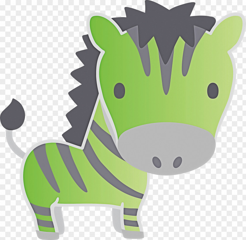 Cartoon Green Animal Figure PNG