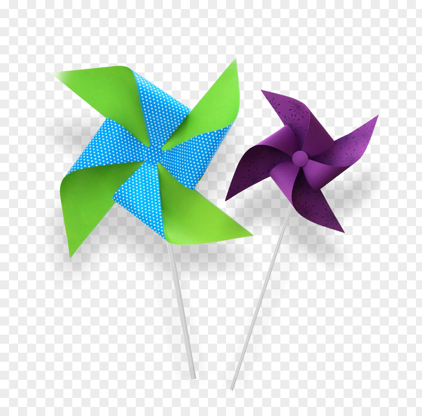 Design Pinwheel Origami Paper PNG