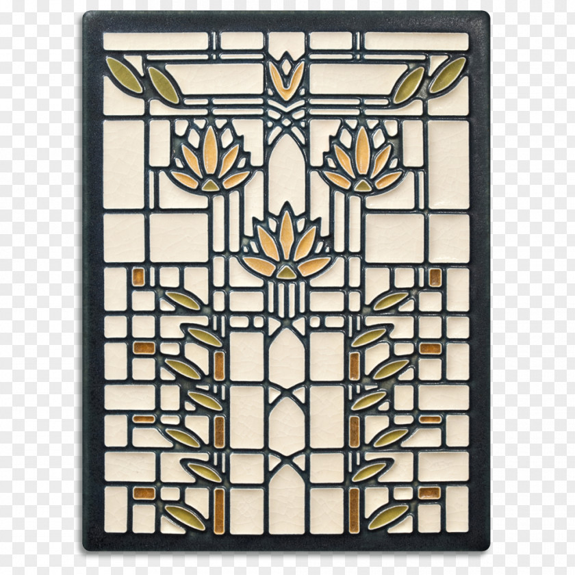 Design Stained Glass Art Nouveau Motawi Tileworks PNG