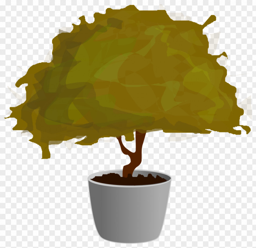 Potted Plant Flowerpot Bonsai Tree Clip Art PNG