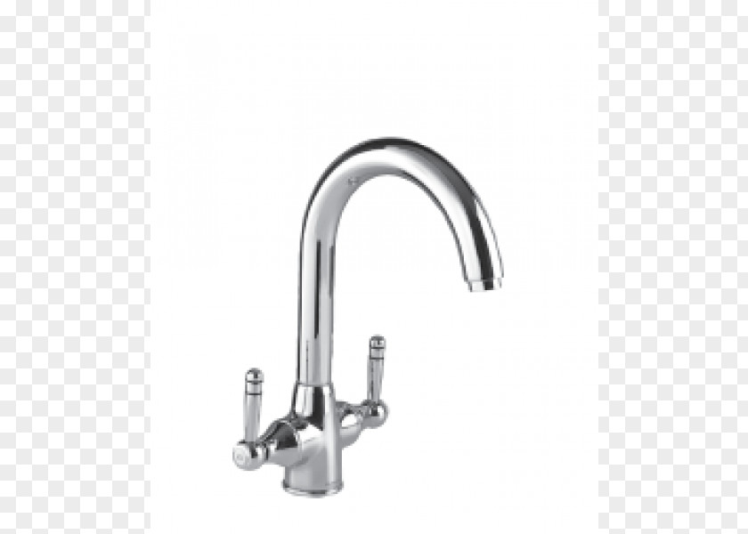 Sink Tap Brushed Metal Stainless Steel PNG