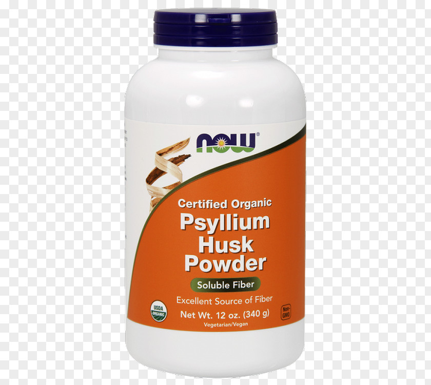 Psyllium Husk Magnesium Citrate Calcium Powder NOW Foods PNG