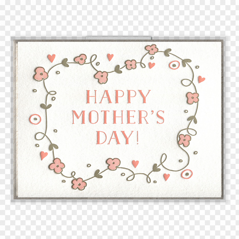 Mother's Day Paper Letterpress Printing Greeting & Note Cards PNG