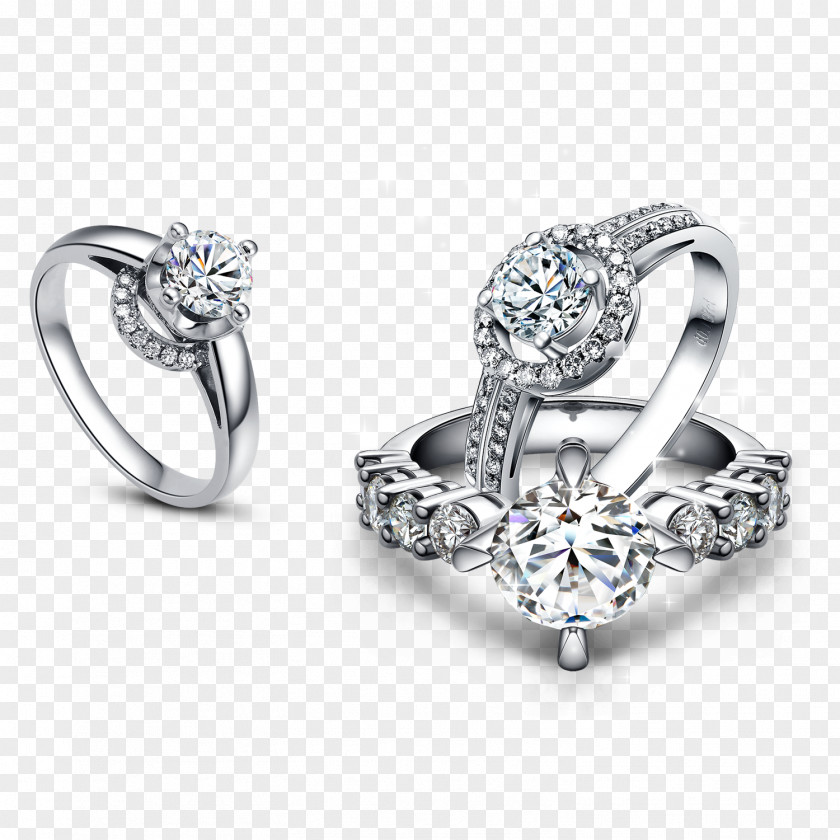 Shining Diamond Ring Jewellery Gold Moissanite PNG
