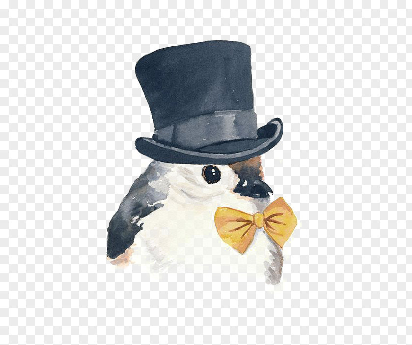 Sparrow Bird Top Hat Drawing Illustration PNG