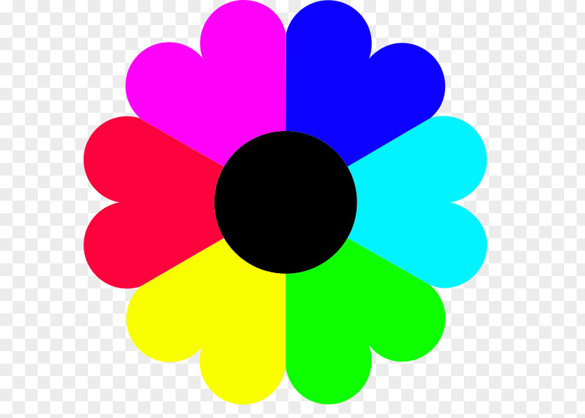 Colors Cliparts Flower Rainbow Rose Clip Art PNG