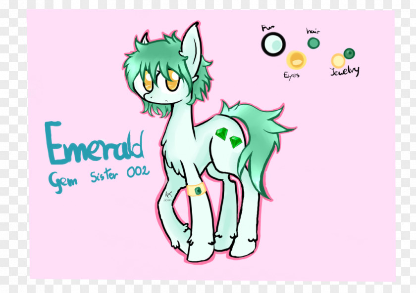 Emerald Gem Pony Horse Cat Unicorn PNG
