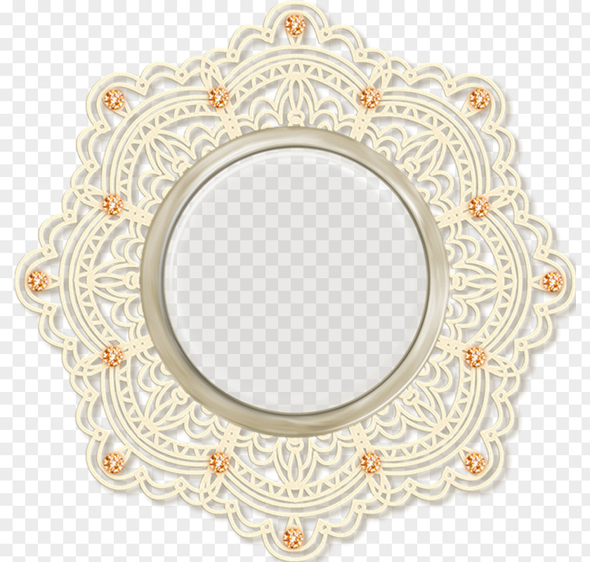 Lace Border Plate Picture Frames Tableware PNG