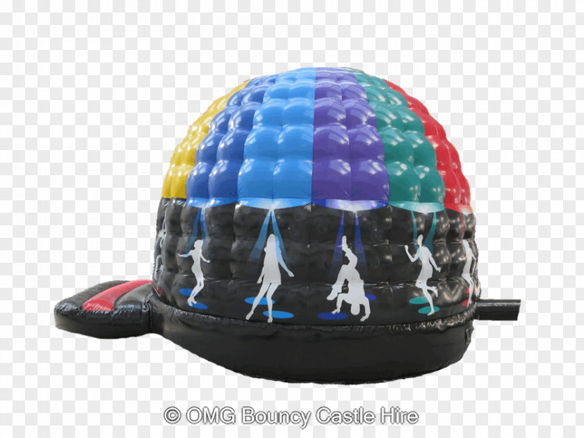Bouncy Castle Baseball Cap Disco Ball Dome Hire Plastic PNG