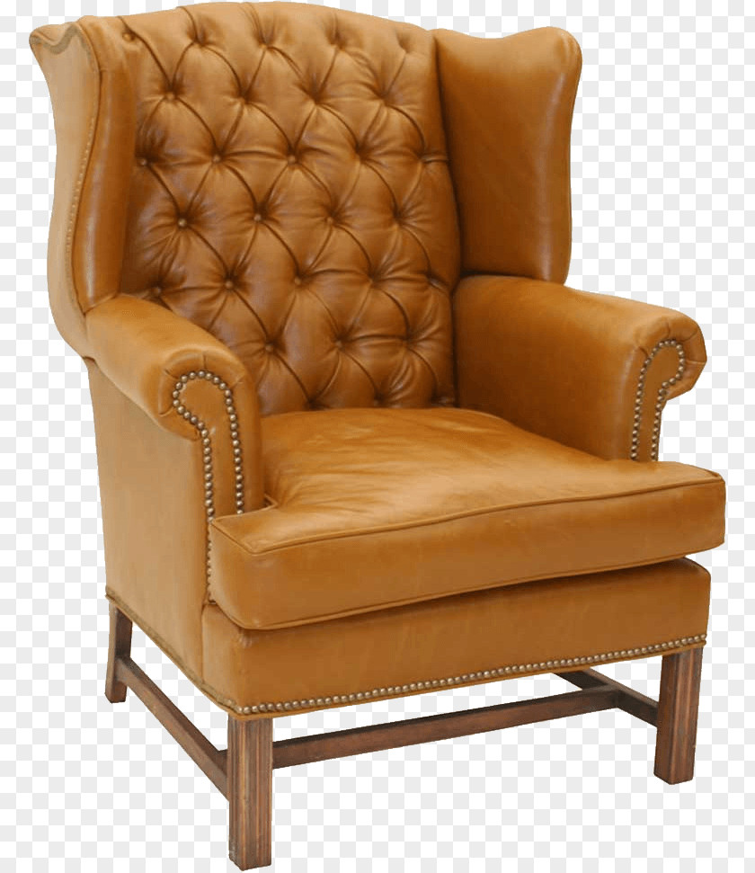 Brown Armchair PNG Armchair, tufted brown leather sofa chair clipart PNG