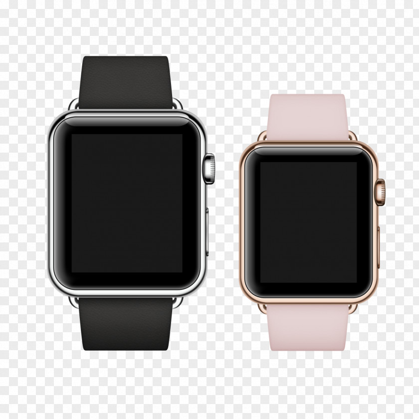 Pink Black Apple Watch Series 3 Smartwatch PNG