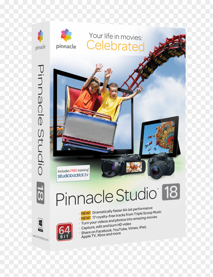 Pinnacle Studio Systems Video Editing Software Computer PNG