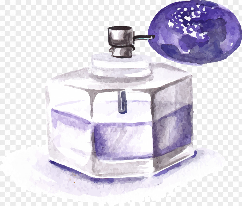 Vector Perfume Watercolor Painting Clip Art PNG