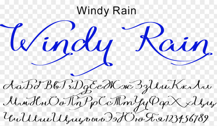 Windy Rain Open-source Unicode Typefaces Handwriting Italic Type Font PNG