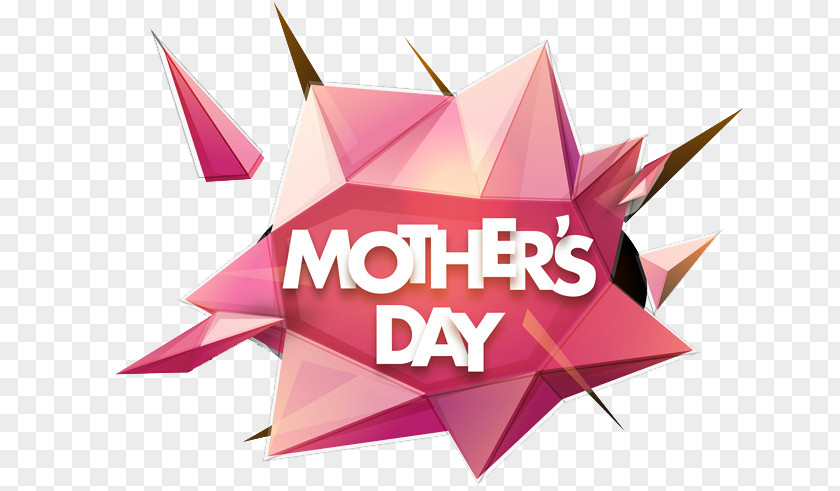Headline Origami Paper Design Mother's Day PNG