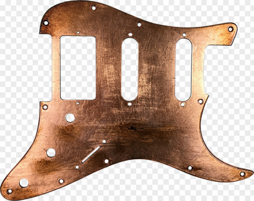 Guitar Copper Pickguard Metal Fender Stratocaster PNG