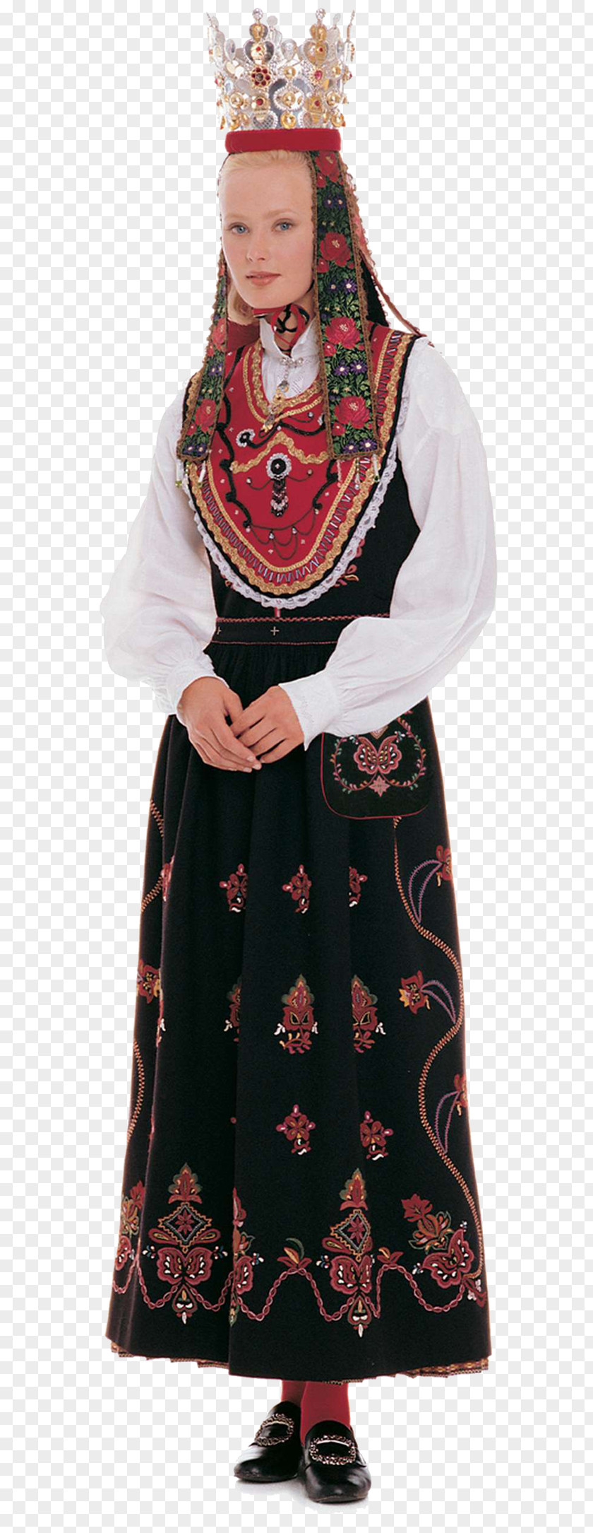 Traditional Wedding Telemark Bunad Folk Costume Clothing PNG