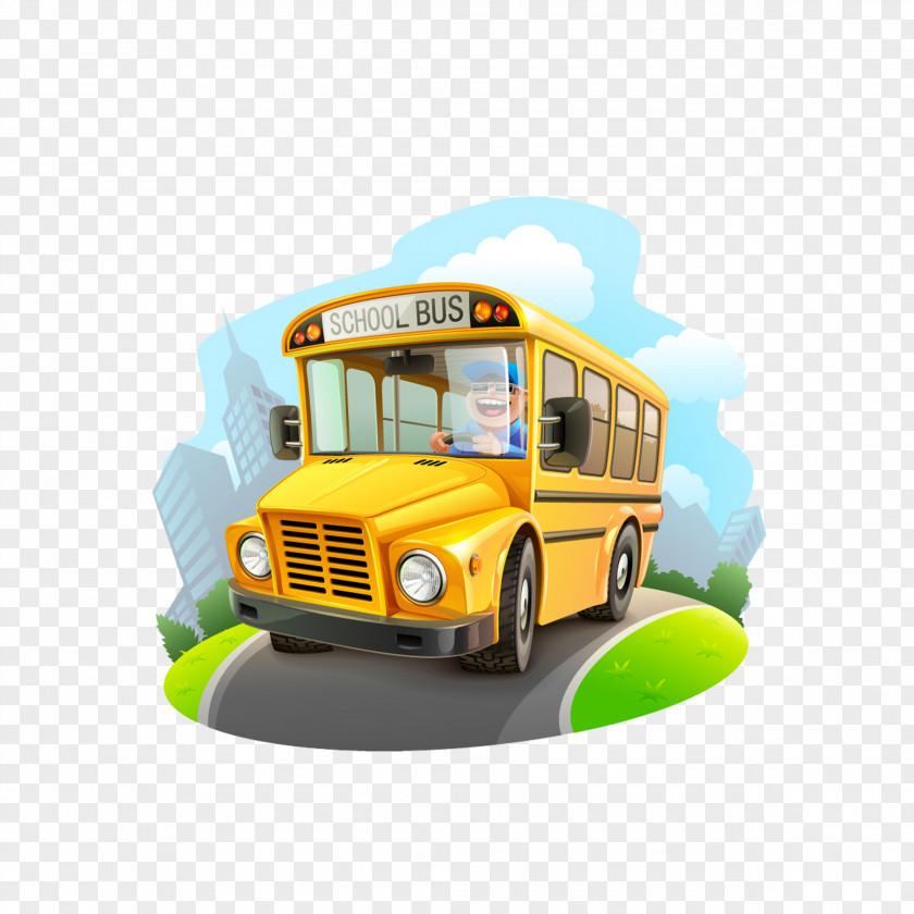 Yellow Bus School Clip Art PNG