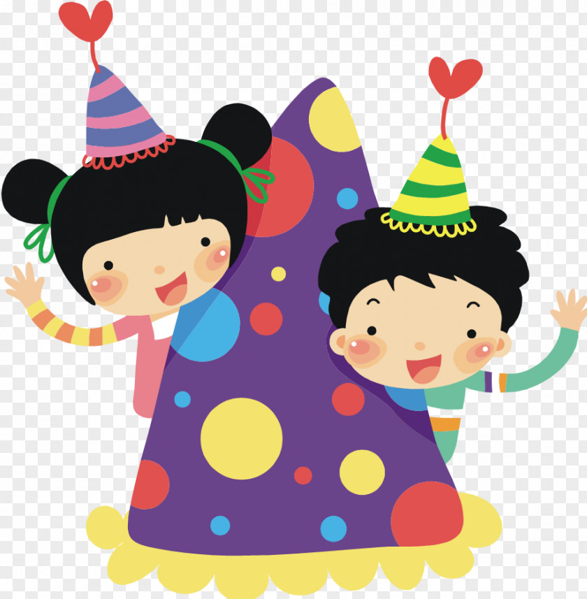 Birthday Children's Party Hat Greeting & Note Cards PNG