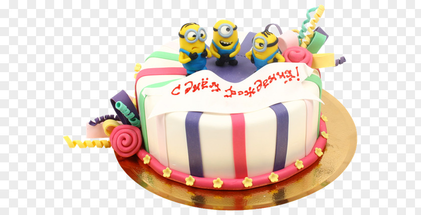 Cake Torte Birthday Minions PNG