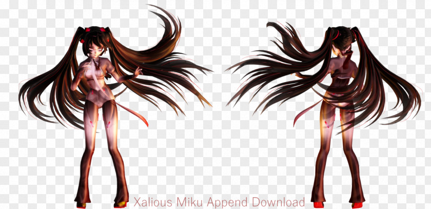 Hair Models Hatsune Miku Model Vocaloid 4 MikuMikuDance PNG