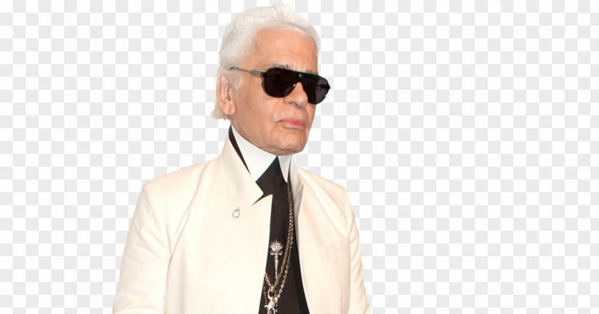 Karl Lagerfeld Glasses Microphone Fashion Suit Formal Wear PNG