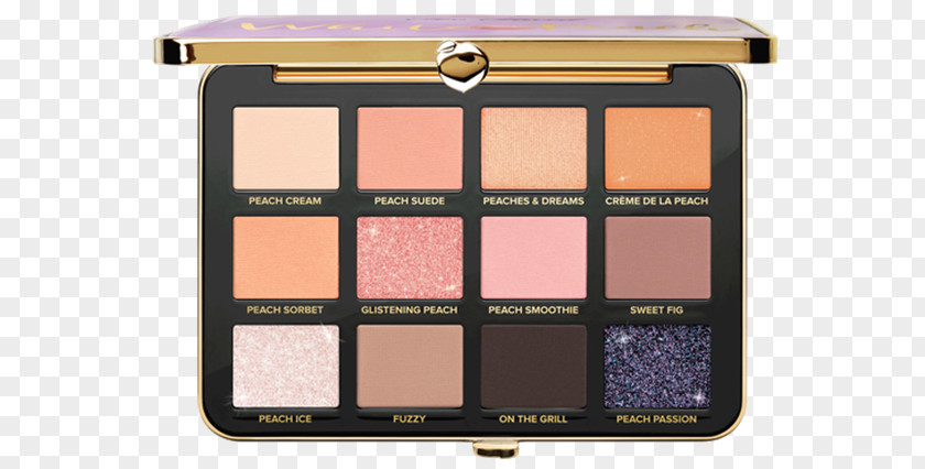 Peach Too Faced Just Peachy Mattes Sweet Peaches And Cream Peanut Butter & Jelly Eye Shadow Palette PNG