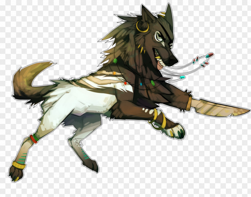 Werewolf Canidae Horse Dog Cartoon PNG