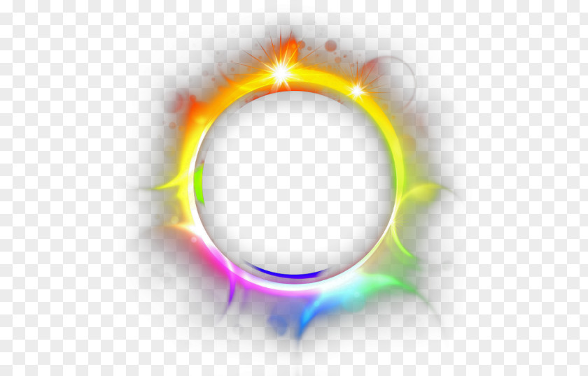Colorful Ring Picture Frame PNG