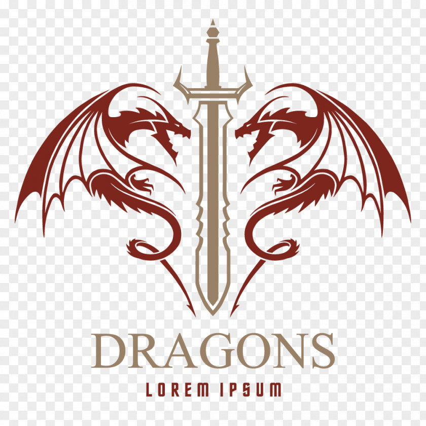 Dragon And Sword Logo PNG