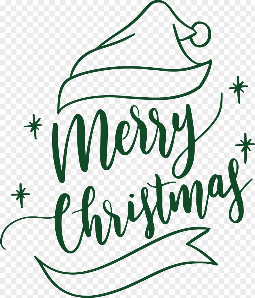 Green Christmas Art Words PNG