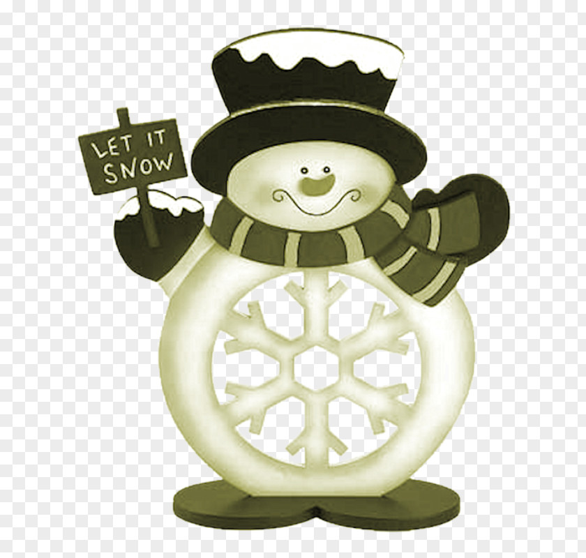 Hand-painted Cartoon Snowman Dress Up Christmas Clip Art PNG