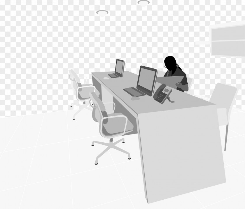 Vector Business People Office Chair Table Businessperson PNG