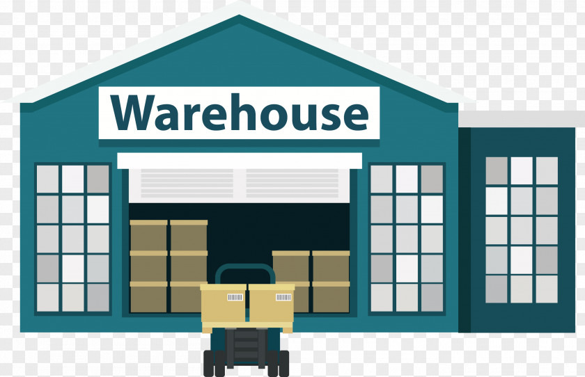 Cartoon Warehouse And Delivery Management System Business Logistics PNG