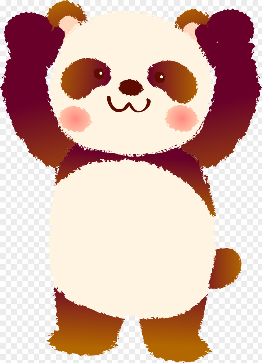 Hand-painted Panda Giant Illustration PNG