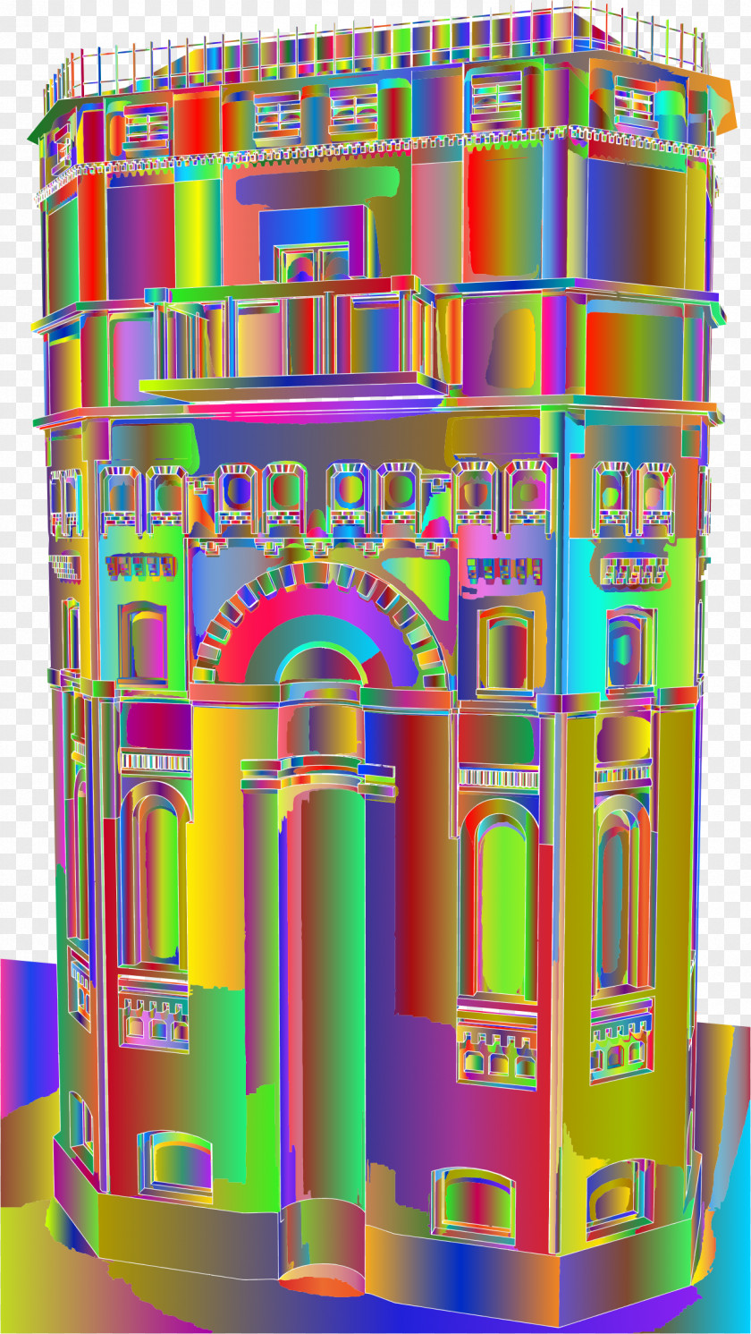 Old Water Tower Chicago Openclipart Clip Art Remix Image PNG