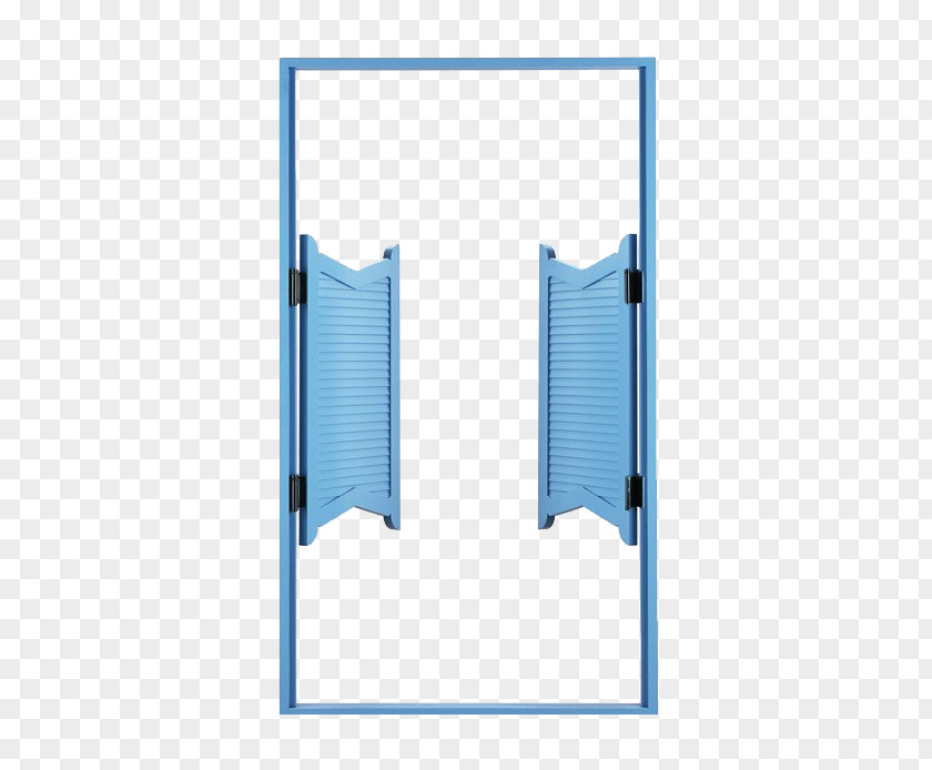 Blue Stall Door Window Furniture Wood Latticework PNG